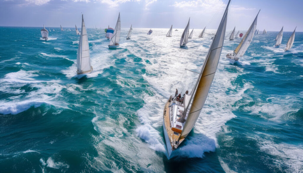 sailing regatta competition in sea